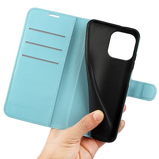 Coverup Book Case - iPhone 15 Pro Hoesje - Lichtblauw