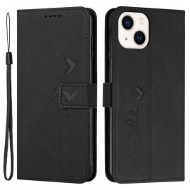 Coverup Smile Book Case - iPhone 15 Hoesje - Zwart