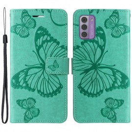 Coverup Vlinders Book Case - Nokia G42 Hoesje - Groen