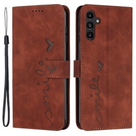 Coverup Smile Book Case - Samsung Galaxy A05s Hoesje - Bruin