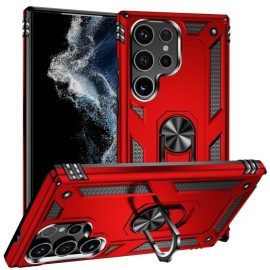 Coverup Ring Kickstand Back Cover - Samsung Galaxy S24 Ultra Hoesje - Rood