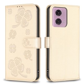 Coverup Klavertje Book Case - Motorola Moto G04(s) / G24 / E14 Hoesje - Goud