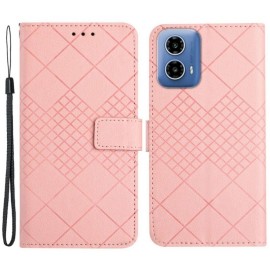 Coverup Rhombus Book Case - Motorola Moto G04(s) / G24 (Power) / E14 Hoesje - Pink