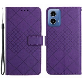 Coverup Rhombus Book Case - Motorola Moto G04(s) / G24 (Power) / E14 Hoesje - Paars