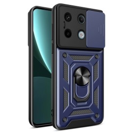 Coverup Armor Ring Kickstand Back Cover met Camera Shield - Xiaomi Redmi Note 13 Pro 5G / Poco X6 Hoesje - Blauw