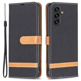 Coverup Denim Book Case - Samsung Galaxy A55 Hoesje - Zwart