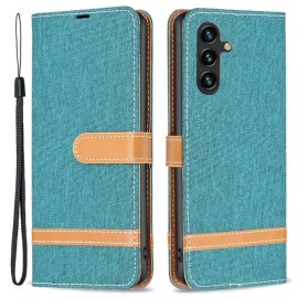 Coverup Denim Book Case - Samsung Galaxy A55 Hoesje - Groen