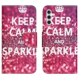 Coverup Book Case - Samsung Galaxy A55 Hoesje - Keep Calm and Sparkle