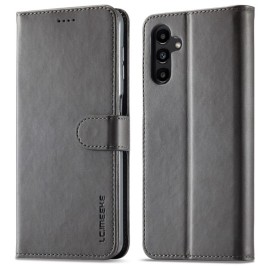 LC.IMEEKE Luxe Book Case - Samsung Galaxy A55 Hoesje - Grijs