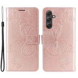 Coverup Vlinders Book Case - Samsung Galaxy A55 Hoesje - Rose Gold