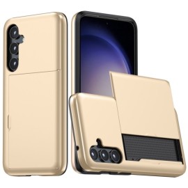 Coverup Hybrid Card Slider Back Cover - Samsung Galaxy A55 Hoesje - Goud