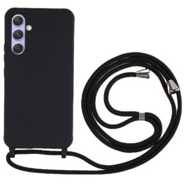 Coverup Colour TPU Back Cover met Koord - Samsung Galaxy A55 Hoesje - Zwart