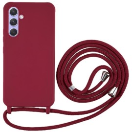 Coverup Colour TPU Back Cover met Koord - Samsung Galaxy A55 Hoesje - Bordeaux