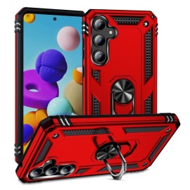 Coverup Ring Kickstand Back Cover - Samsung Galaxy A55 Hoesje - Rood