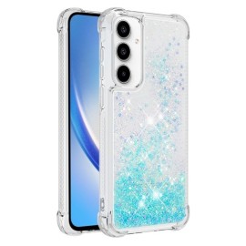 Coverup Liquid Glitter Back Cover - Samsung Galaxy A55 Hoesje - Lichtblauw