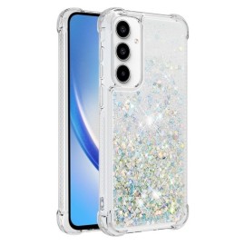 Coverup Liquid Glitter Back Cover - Samsung Galaxy A55 Hoesje - Zilver