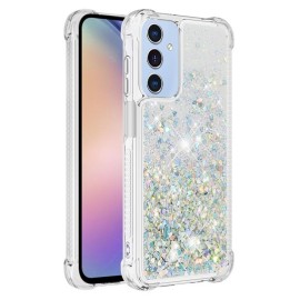 Coverup Liquid Glitter Back Cover - Samsung Galaxy A15 Hoesje - Zilver
