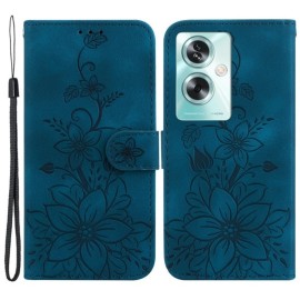 Coverup Bloemen Book Case - OPPO A79 5G Hoesje - Blauw