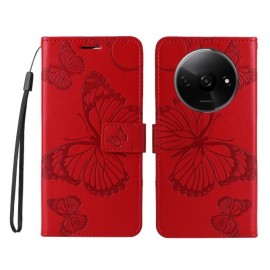 Coverup Vlinders Book Case - Xiaomi Redmi A3 Hoesje - Rood