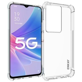 ENKAY TPU Back Cover met AirBag Corners - OPPO A79 5G Hoesje - Transparant