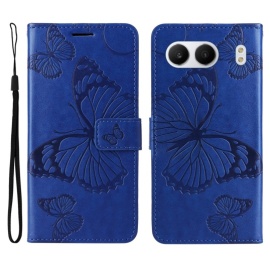 Coverup Vlinders Book Case - OnePlus Nord 4 Hoesje - Blauw