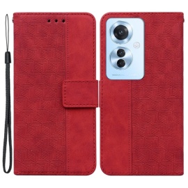 Coverup Geometric Book Case - OPPO Reno11 F 5G Hoesje - Rood