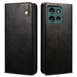 Coverup Premium Classic Book Case - Motorola Edge 50 Hoesje - Zwart