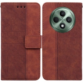 Coverup Geometric Book Case - OPPO Reno12 F 5G Hoesje - Bruin