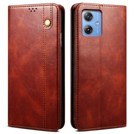Coverup Premium Classic Book Case - Motorola Moto G55 Hoesje - Bruin