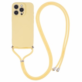 Coverup Colour TPU Back Cover met Koord - iPhone 16 Pro Max Hoesje - Sand Yellow