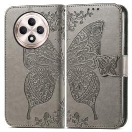 Coverup Vlinder Book Case - OPPO Reno12 F 5G Hoesje - Taupe Grijs