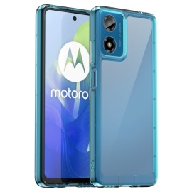 Coverup Transparant ShockProof TPU Back Cover - Motorola Moto G04(s) / G24 (Power) / E14 Hoesje - Blauw