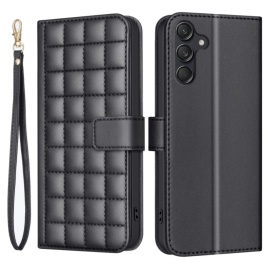 BINFEN Square Color Book Case - Samsung Galaxy A16 Hoesje - Zwart