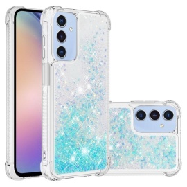 Coverup Liquid Glitter Back Cover - Samsung Galaxy A16 Hoesje - Lichtblauw