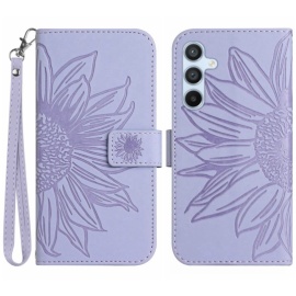 Coverup Zonnebloem Book Case met Koord - Samsung Galaxy A26 Hoesje - Lavendel