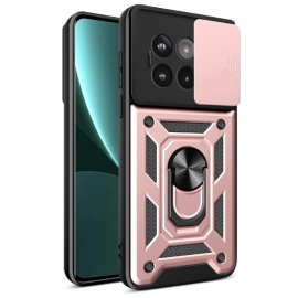 Coverup Armor Ring Kickstand Back Cover met Camera Shield - OnePlus 13R Hoesje - Rose Gold