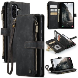 CaseMe C30 Book Case met Portemonnee - Samsung Galaxy A36 Hoesje - Zwart
