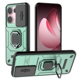 Coverup Ring Kickstand Back Cover met Camera Shield - OPPO Reno13 Pro 5G Hoesje - Groen