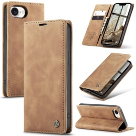 CaseMe 013 Book Case - iPhone 16e Hoesje - Bruin