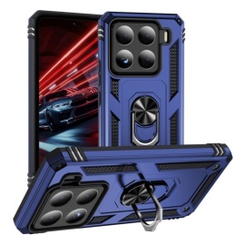 Coverup Armor Ring Kickstand Back Cover - Xiaomi 15 Hoesje - Blauw