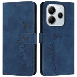 Coverup Smile Book Case - Xiaomi Redmi Note 14 4G Hoesje - Blauw