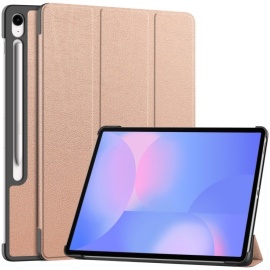 Coverup Tri-Fold Book Case met Wake/Sleep - Samsung Galaxy Tab S10 FE Plus Hoesje - Rose Gold