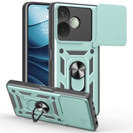 Coverup Armor Ring Kickstand Back Cover met Camera Shield - OPPO A5 Pro 5G Hoesje - Groen
