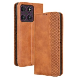 Coverup Vintage Style Book Case - Motorola Edge 60 Pro Hoesje - Bruin