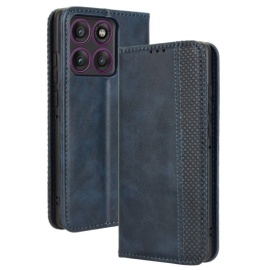 Coverup Vintage Style Book Case - Motorola Edge 60 Pro Hoesje - Blauw
