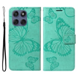Coverup Vlinders Book Case - Motorola Edge 60 Fusion / Edge 60 Pro Hoesje - Mintgroen