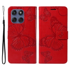Coverup Vlinders Book Case - Motorola Edge 60 Fusion / Edge 60 Pro Hoesje - Rood