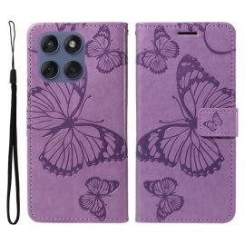 Coverup Vlinders Book Case - Motorola Edge 60 Fusion / Edge 60 Pro Hoesje - Lila