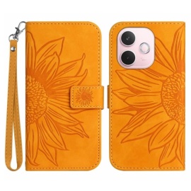 Coverup Zonnebloem Book Case met Koord - OPPO A5 Pro 5G Hoesje - Geel