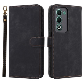 Coverup Book Case met Koord - OPPO A5 5G Hoesje - Zwart